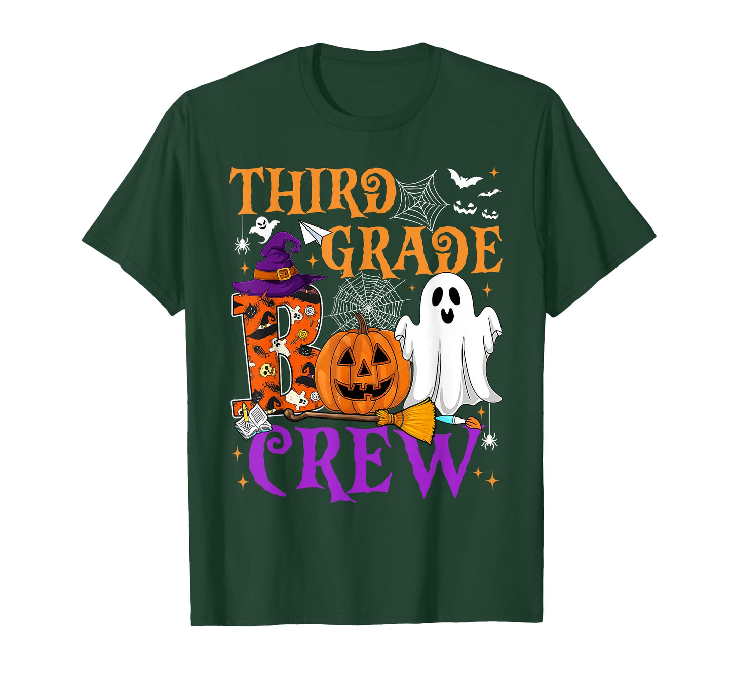 3rd Grade Boo Crew Teacher Student Funny Halloween Costume T-Shirt