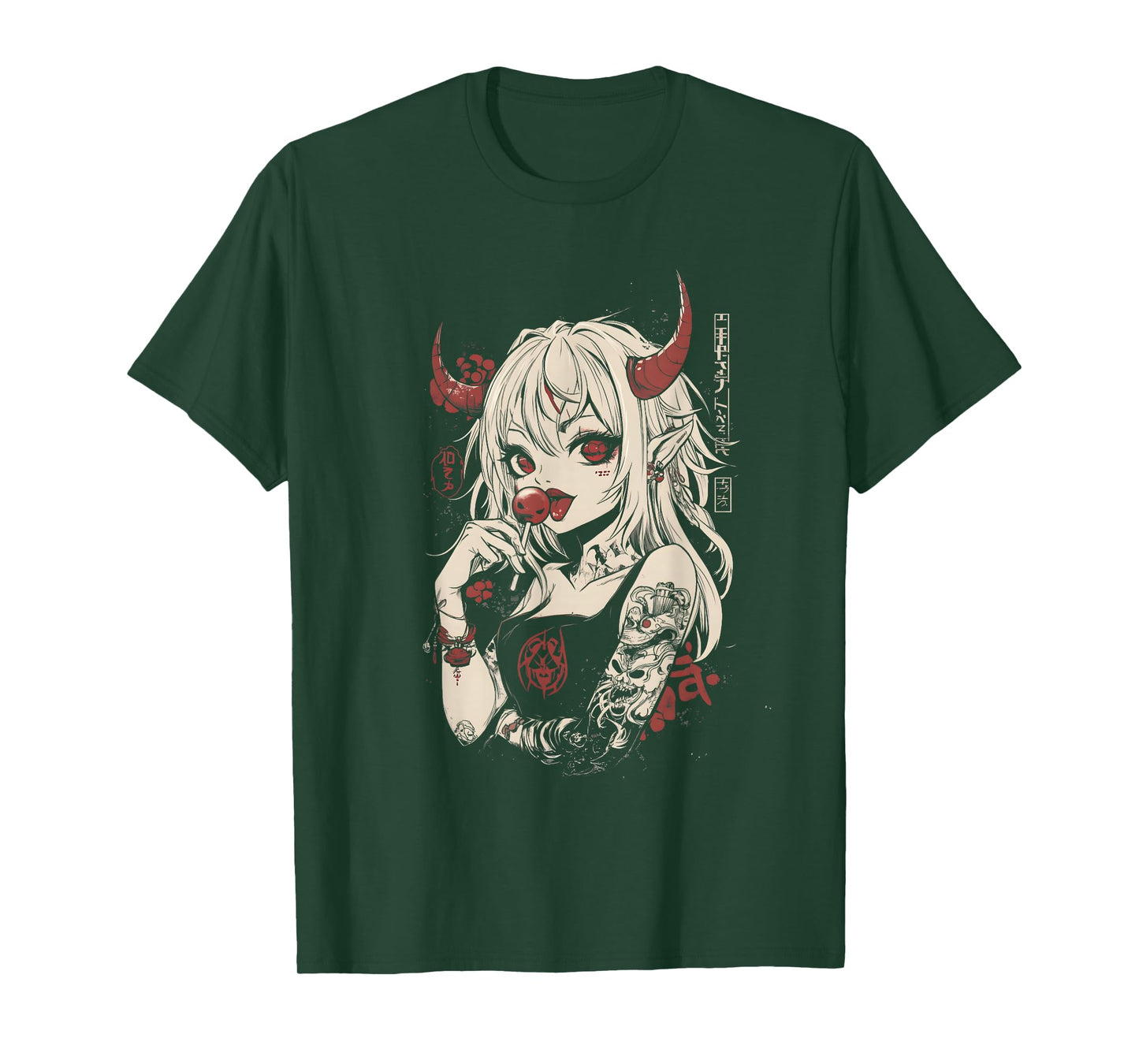 Goth Grunge Girl Waifu Demon Anime Horror Alt Aesthetic T-Shirt