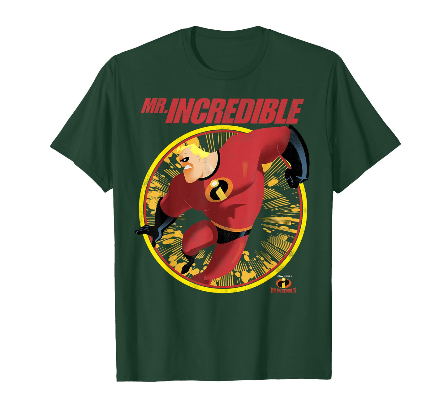 Disney Pixar The Incredibles Mr. Incredible Distressed Badge T-Shirt