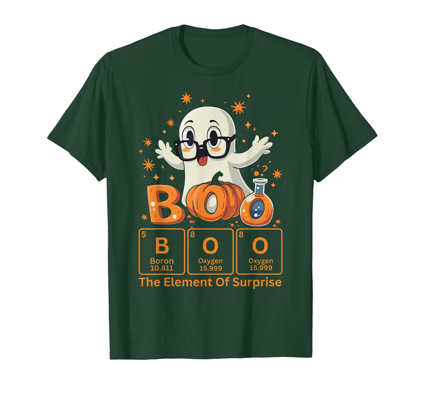 Chemistry Boo The Element of Surprise Cute Chemist Halloween T-Shirt