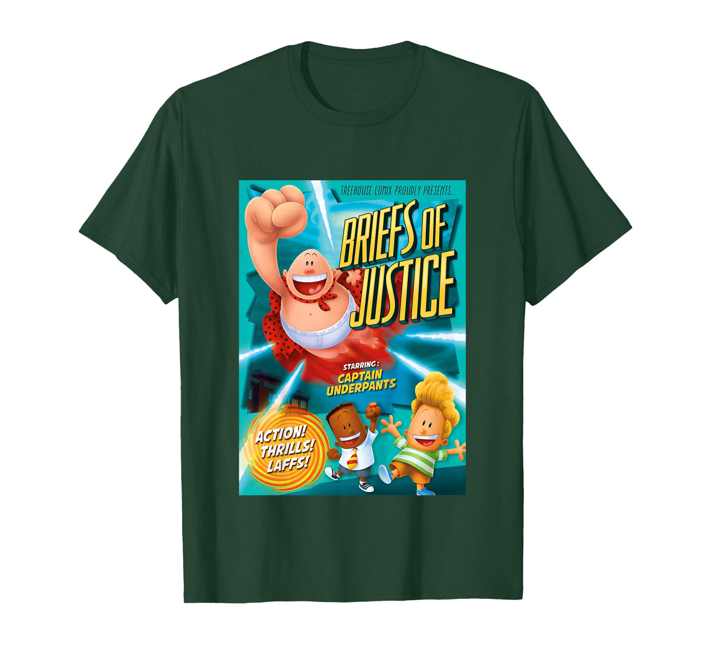 DreamWorks Captain Underpants Comic Book Cover T-Shirt T-Shirt