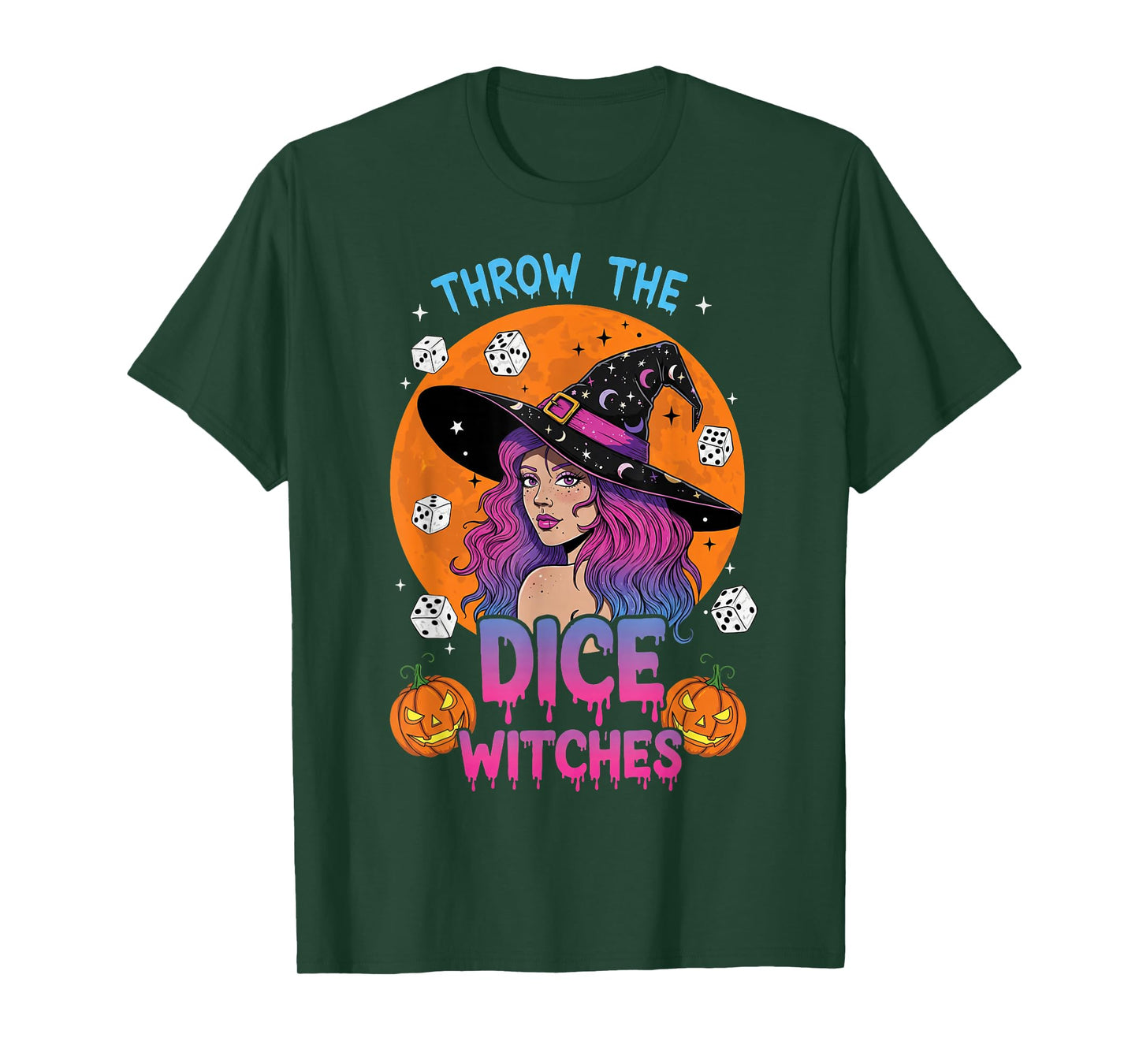 Bunco Halloween Throw The Dice Witches Bunco Game for Women T-Shirt