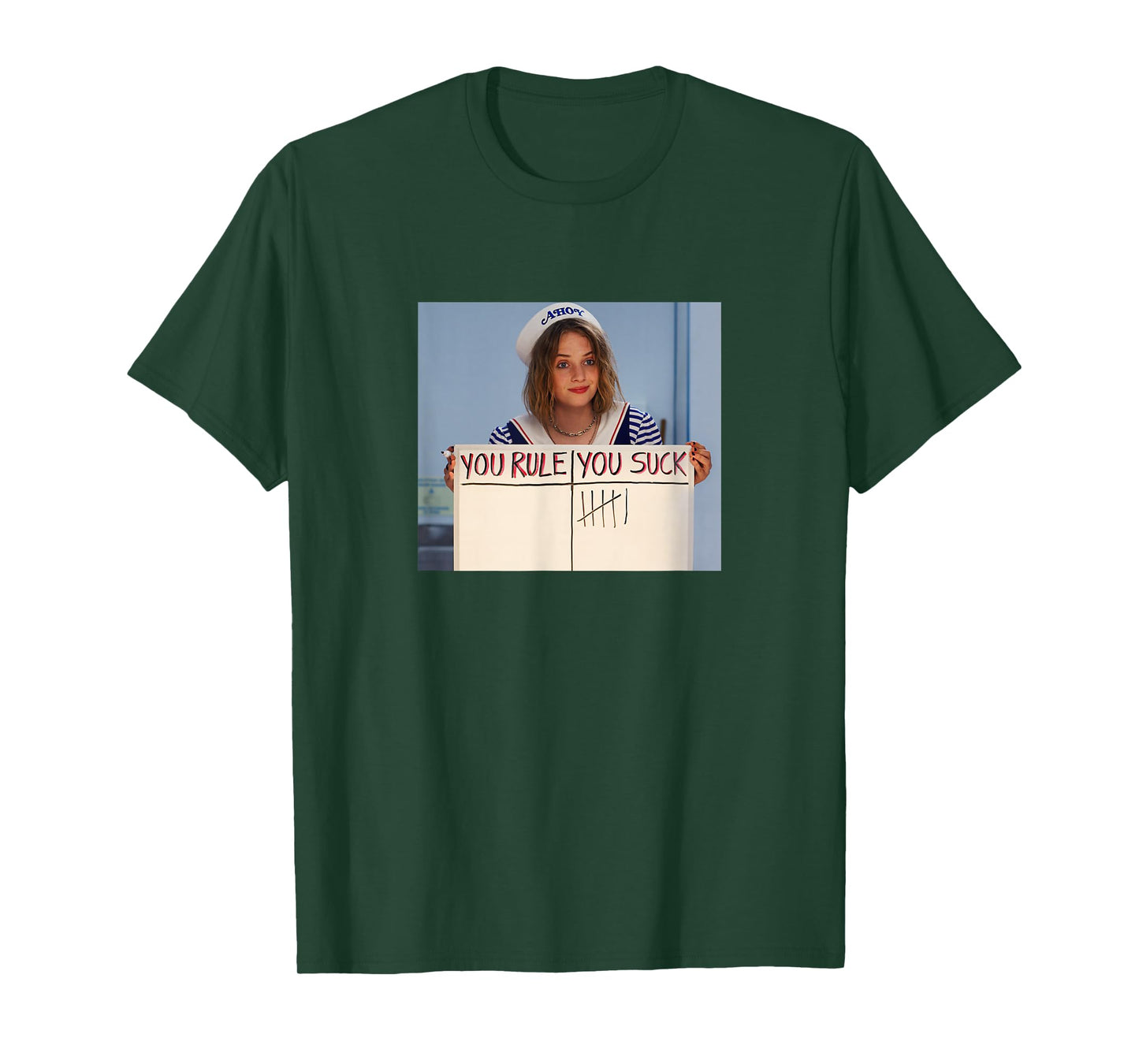 Stranger Things Robin You Rule You Suck Movie Scene Frame T-Shirt
