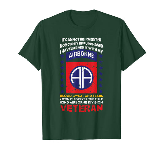 Veteran 82nd Airborne Division USA Retired T-Shirt