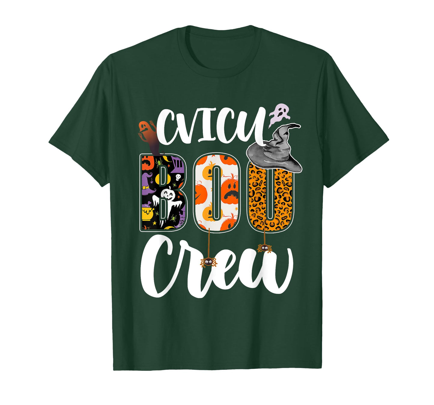 CVICU Boo Crew Ghost Funny Halloween CVICU Nurse RN Matching T-Shirt