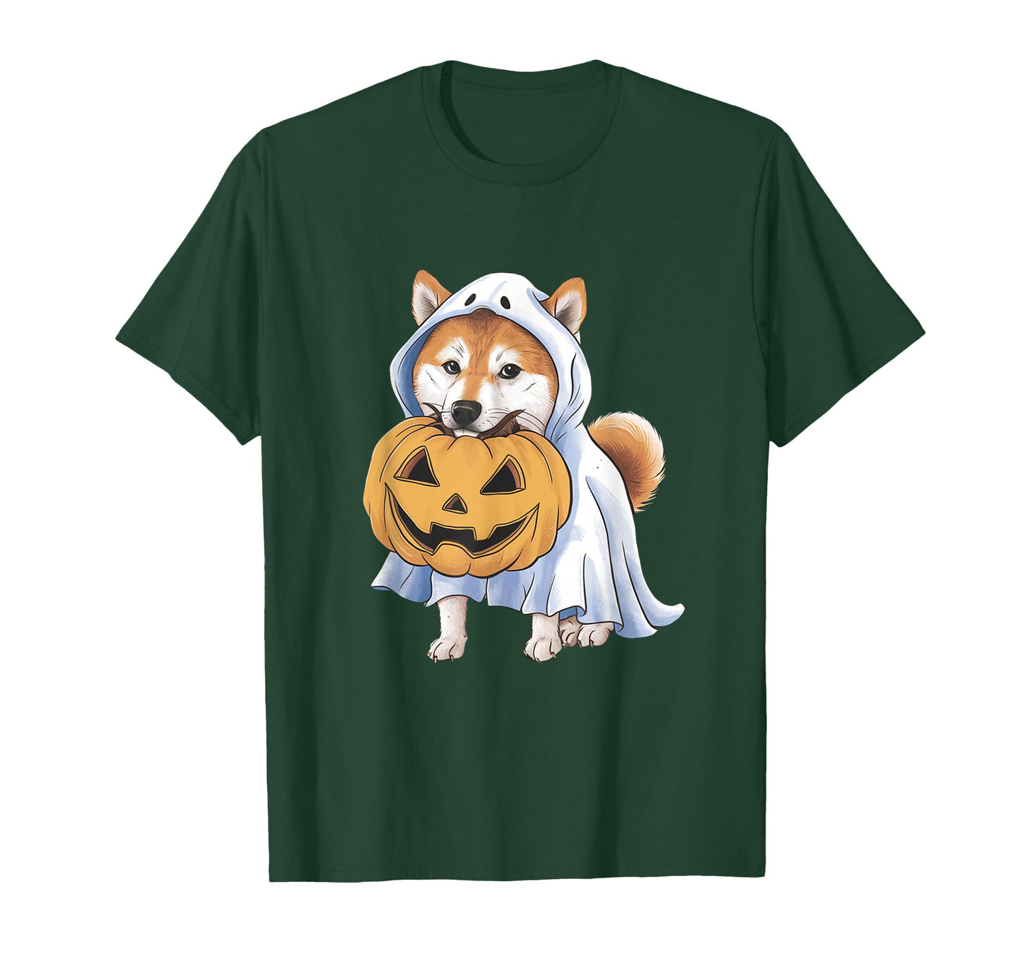 Shiba Inu Ghost Dog Halloween T-Shirt