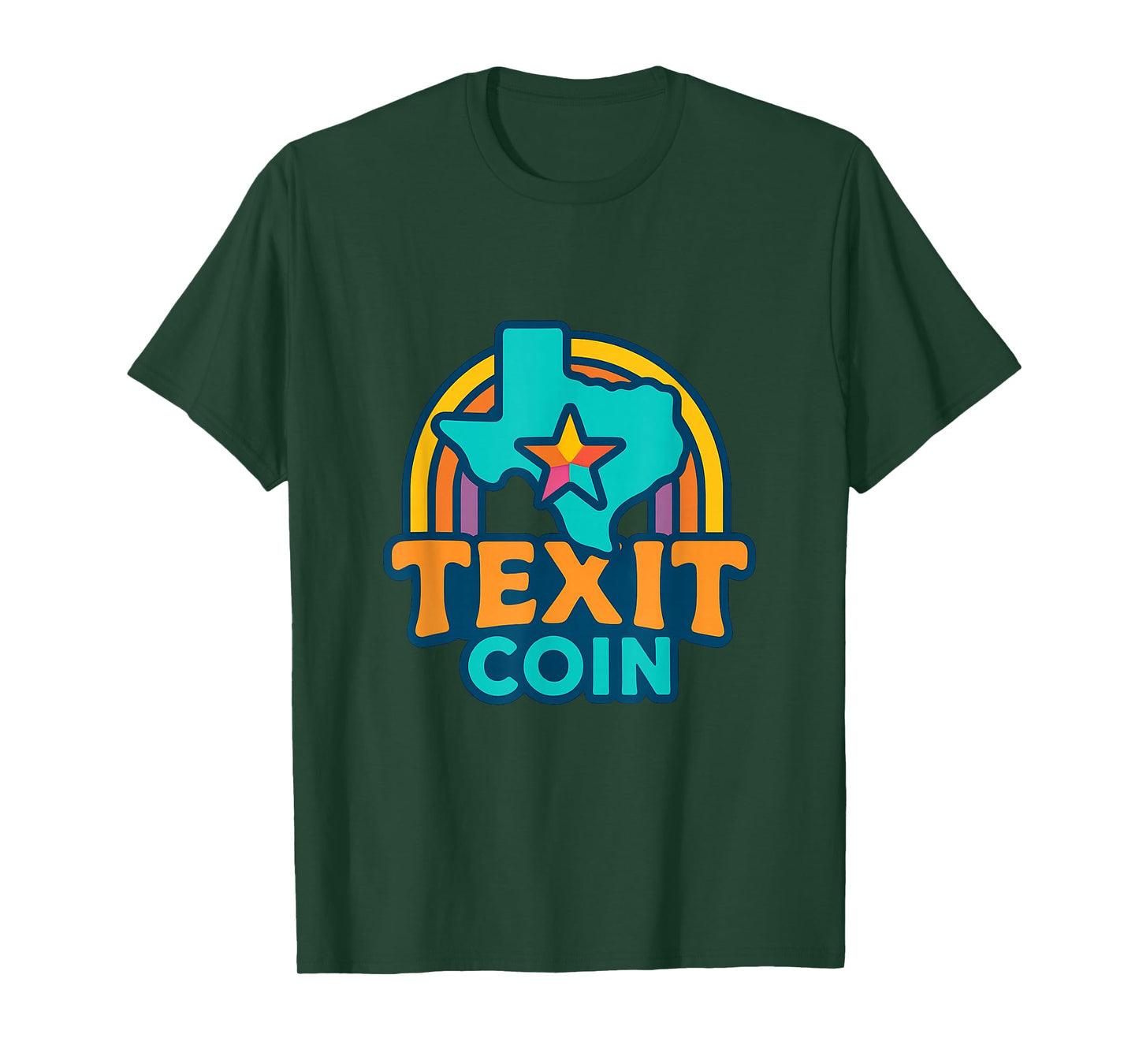 Texit Coin Retro Texas Design Bold Star State Crypto T-Shirt