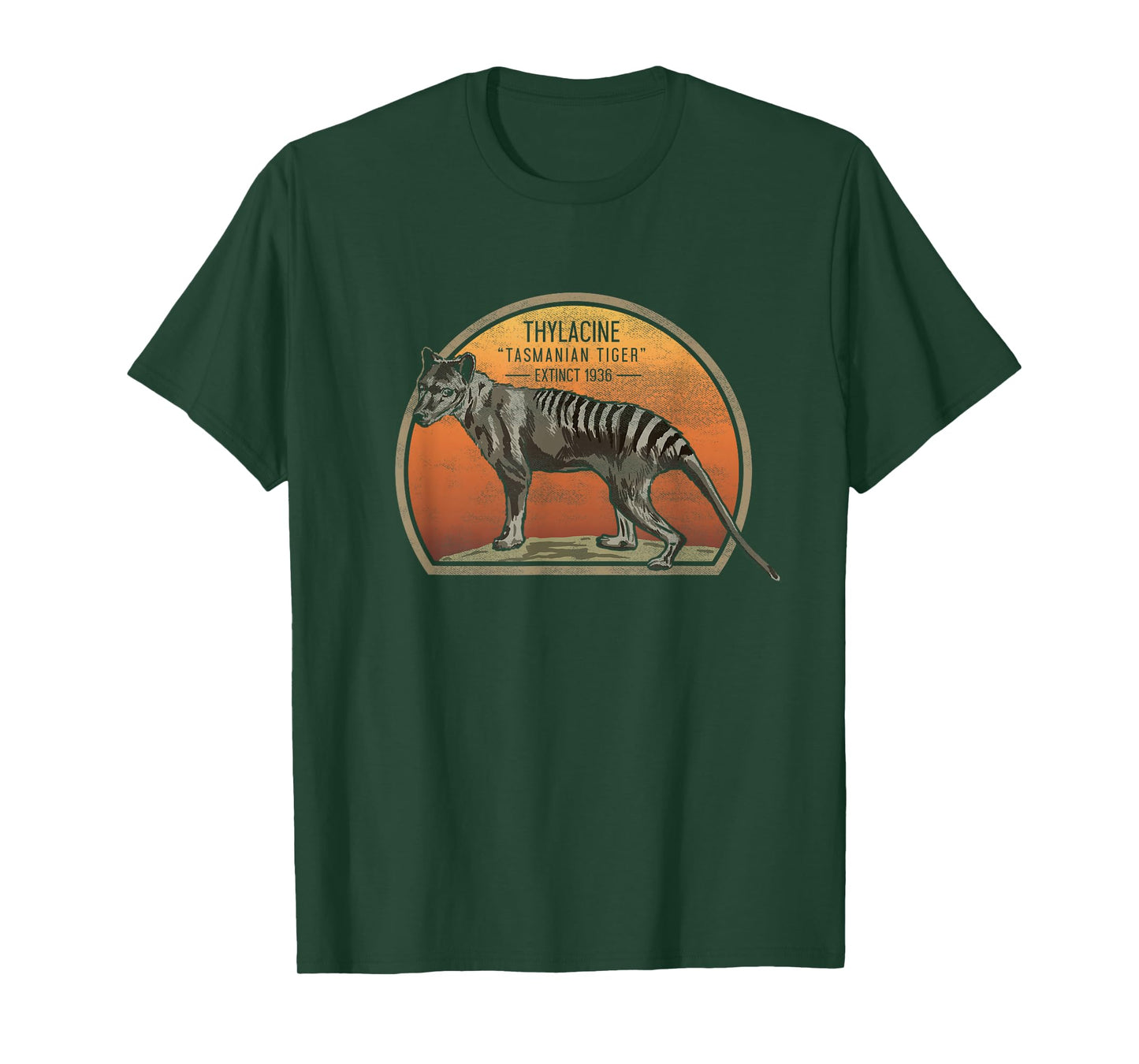 Tasmanian Tiger Thylacine T Shirt Wolf Australian Extinct T-Shirt