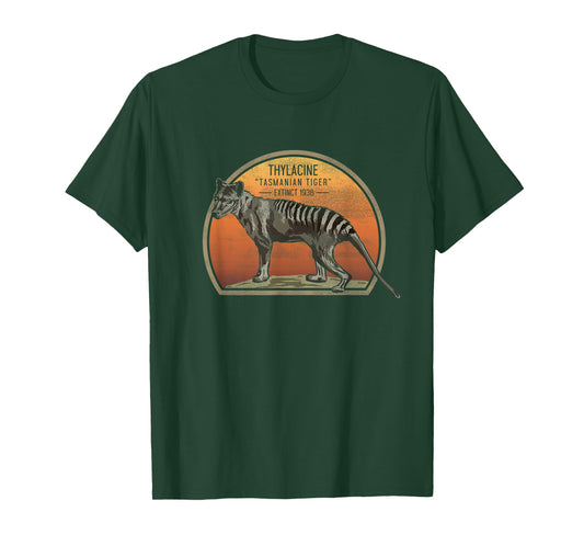 Tasmanian Tiger Thylacine T Shirt Wolf Australian Extinct T-Shirt
