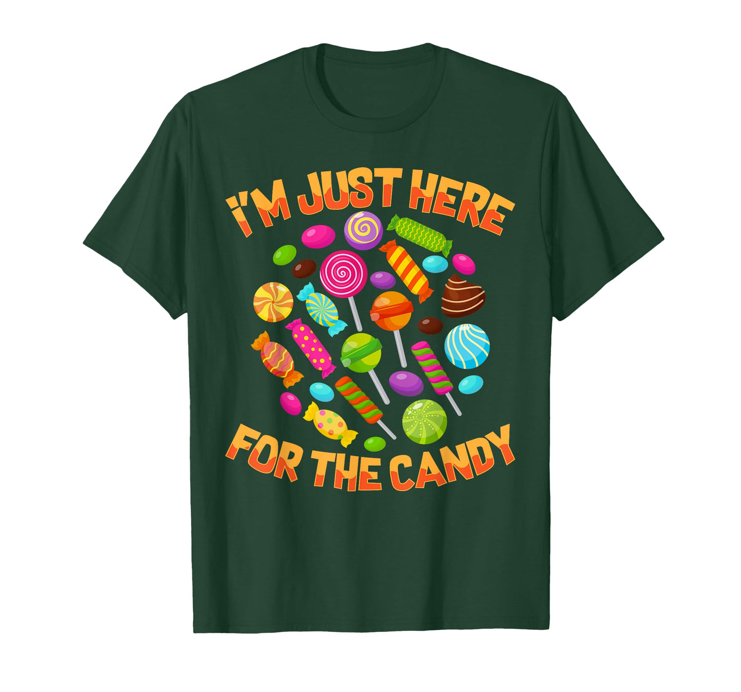 I'm Just Here For The Candy Funny Halloween Pun T-Shirt