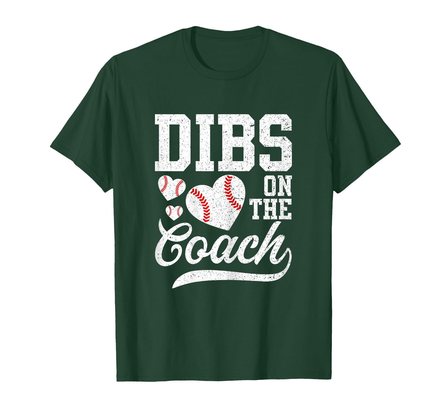 Womens Womens Dibs On The Coach - Coach's Wife Quote Baseball Mom T-Shirt