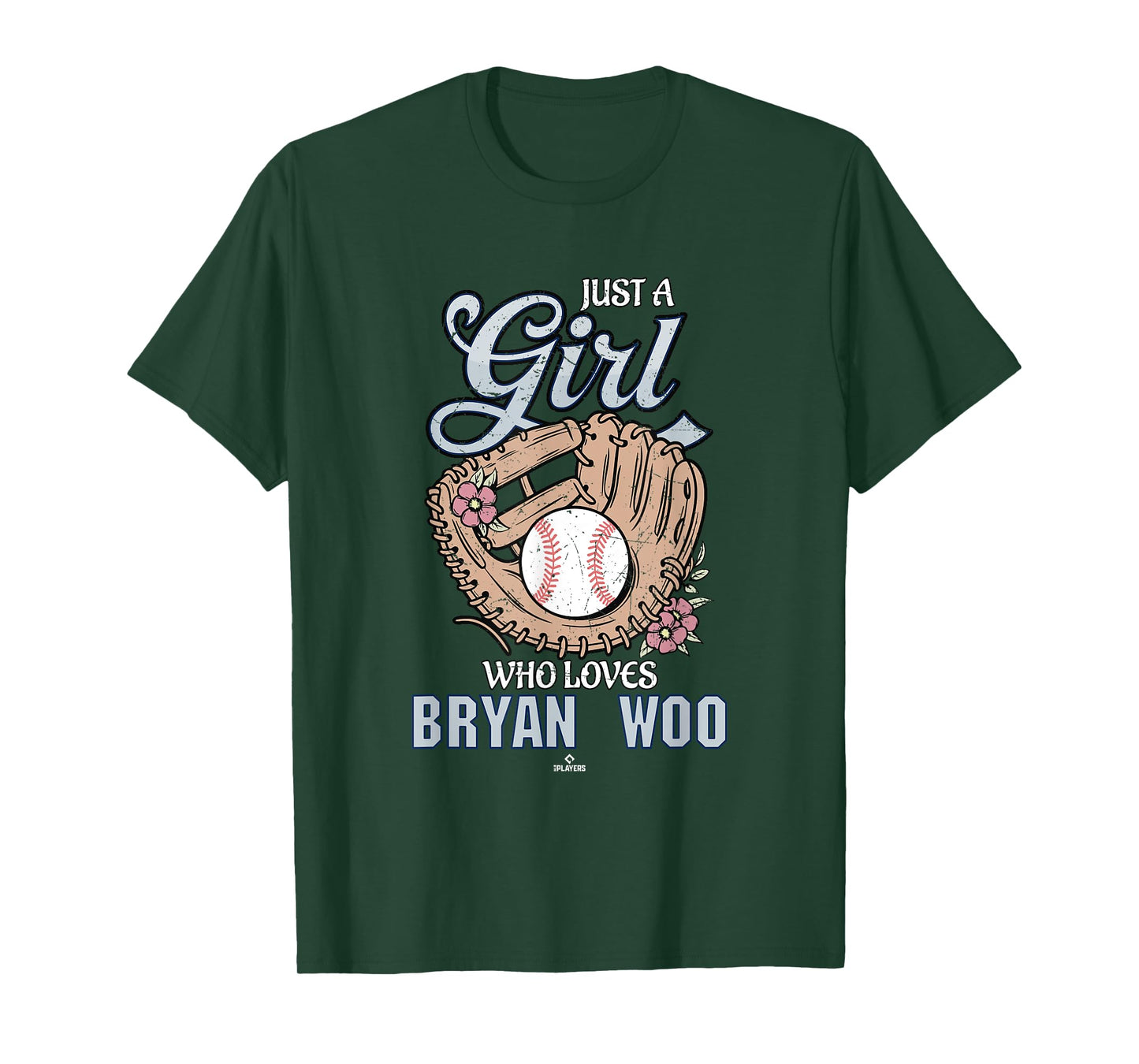 Just a Girl Who Loves Bryan Woo Seattle Baseball MLBPA T-Shirt