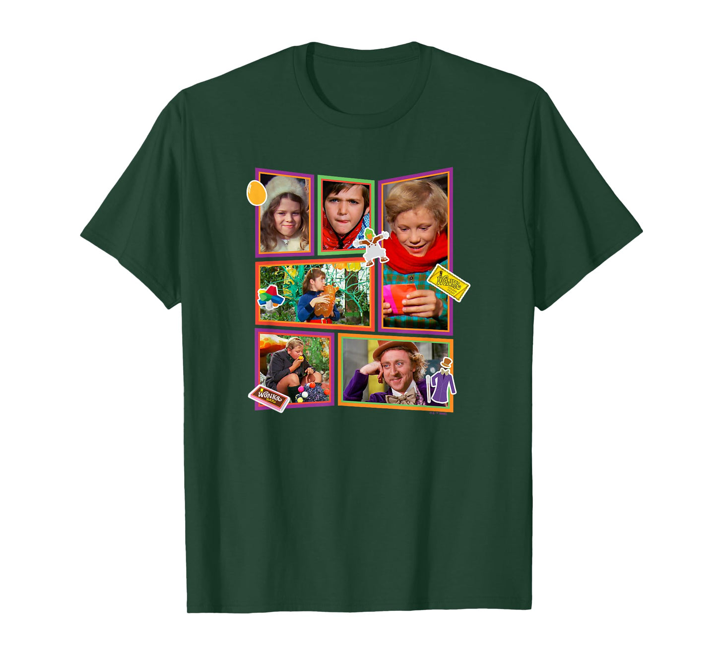 Willy Wonka And The Chocolate Factory Kids Boxed Up Frames T-Shirt