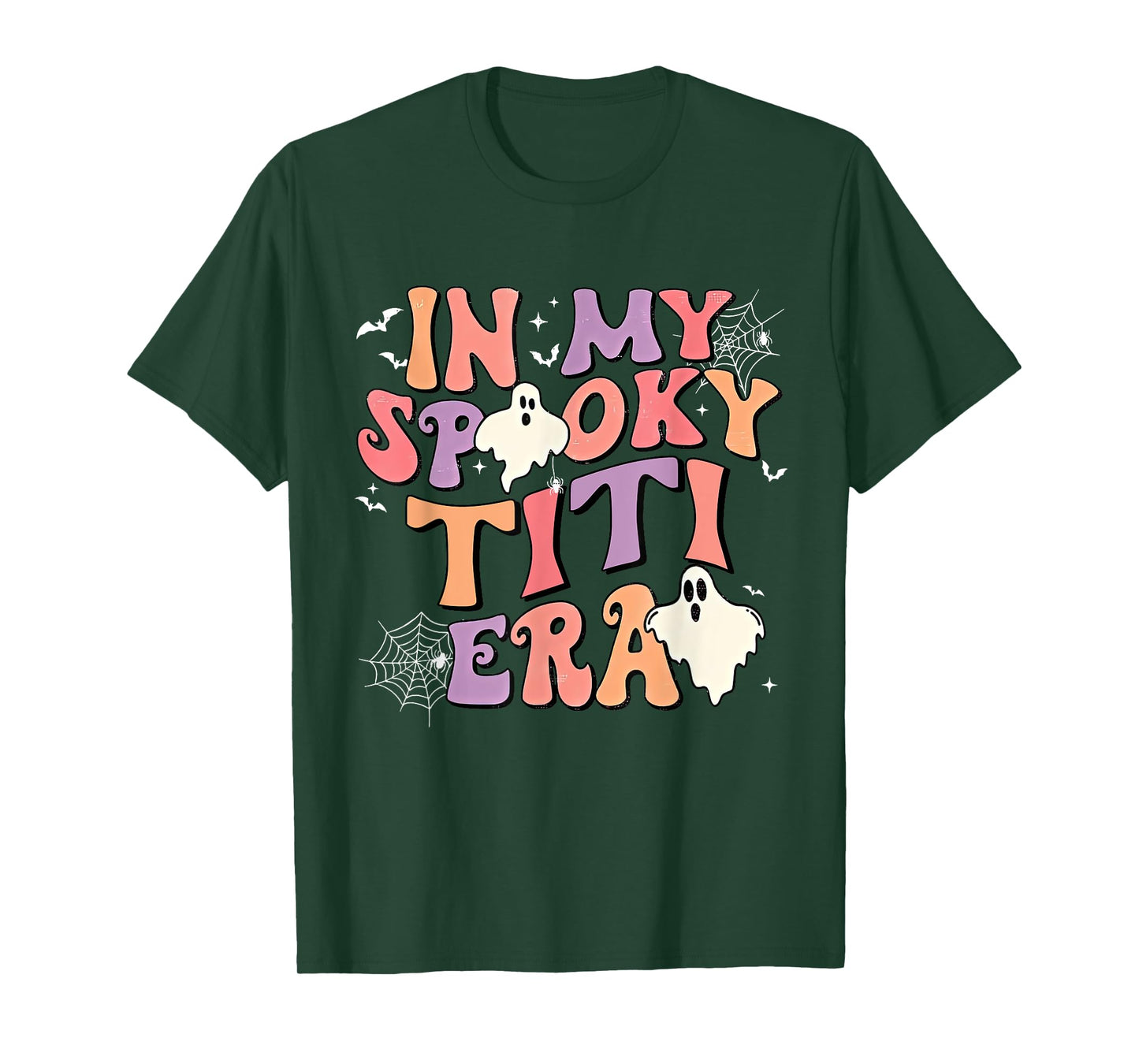In My Spooky Titi Era Halloween Groovy Witchy Spooky Auntie T-Shirt
