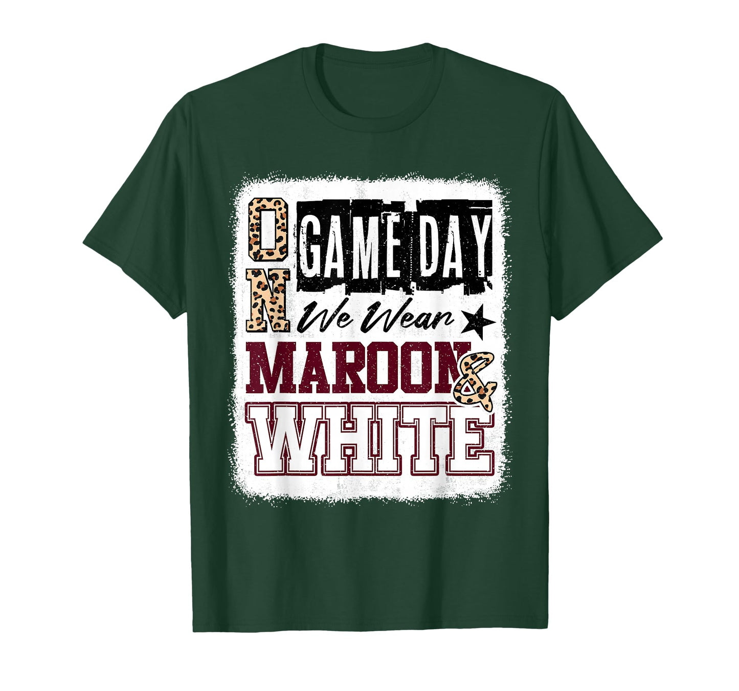 On Gameday Football We Wear Maroon And White School Spirit T-Shirt