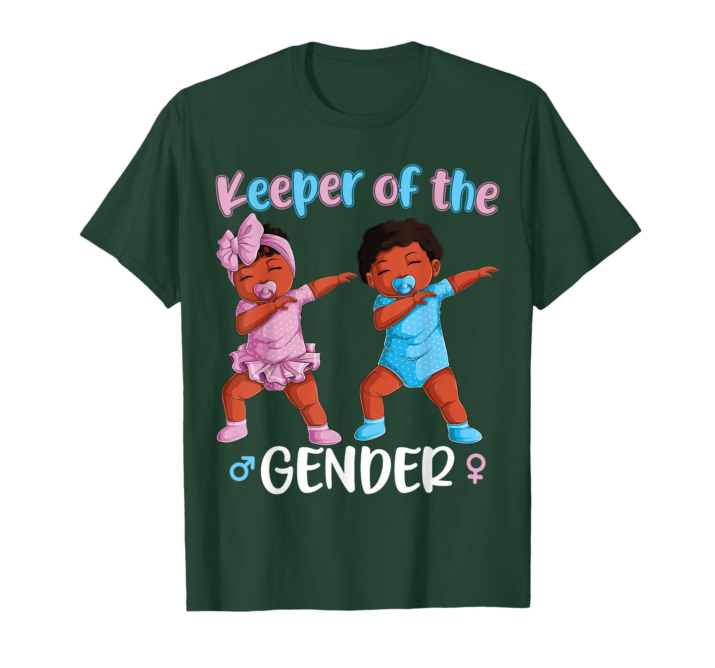 Keeper Of The Gender Reveal Black Baby Announcement Women T-Shirt