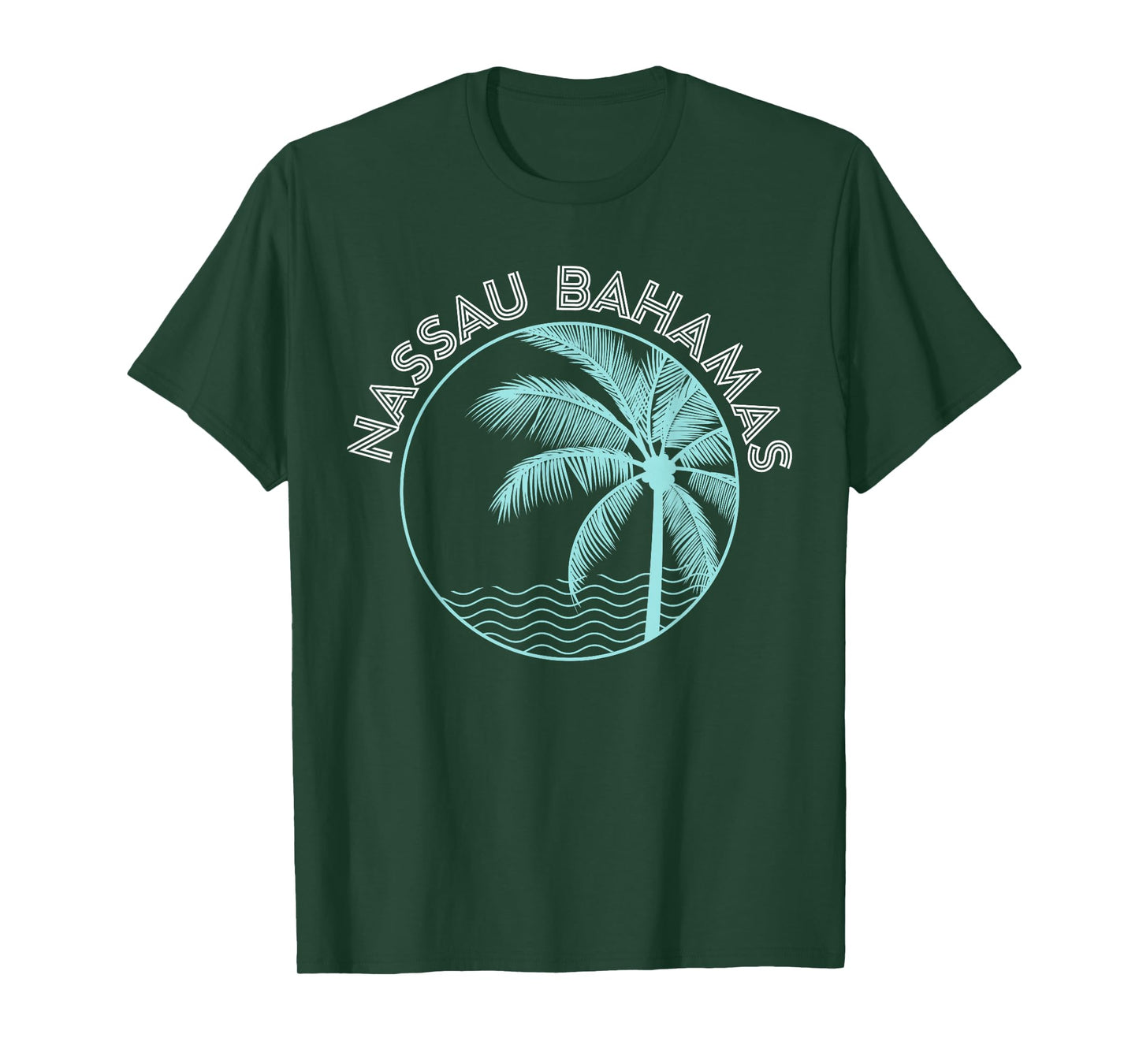 Nassau Bahamas Vintage Printed Sunset T-shirt T-Shirt