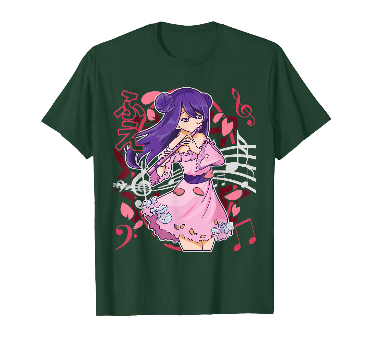 The Flutist | Anime Flute Musician Marching Band Manga Otaku T-Shirt