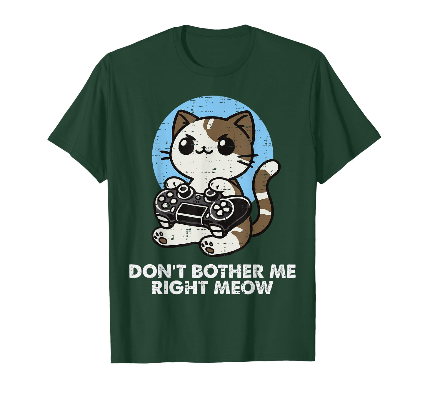 Gamer Cat Dont Bother Me Meow Cute Gaming Boys Kids Men Teen T-Shirt