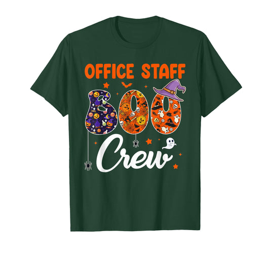 Office Staff Boo Crew Funny Halloween Matching Costume T-Shirt