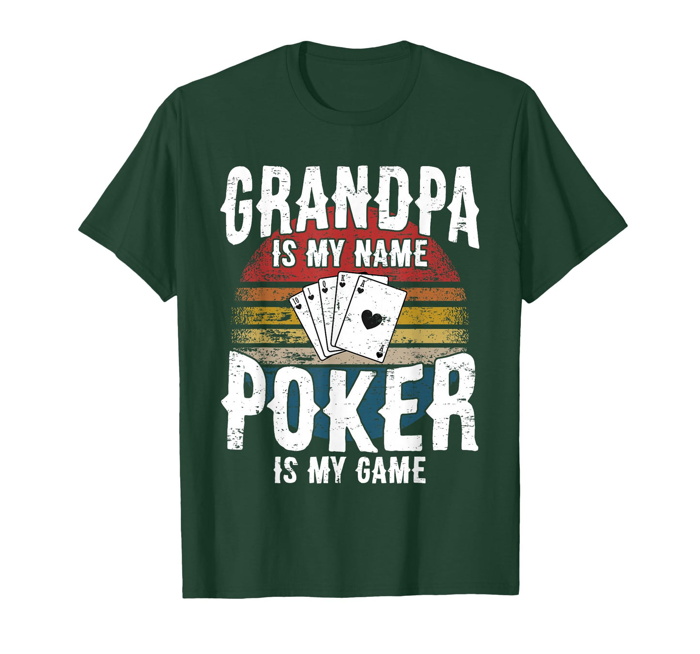 Poker Player Poker Cards Game I Grandpa Grandfather Grandparents T-Shirt