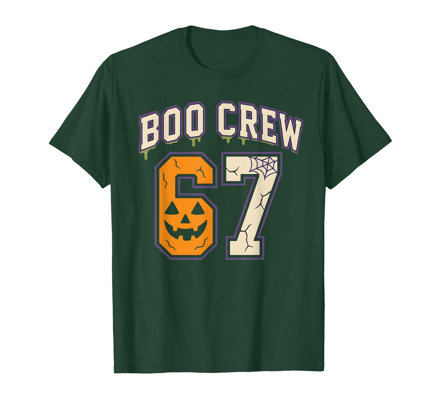 67 Halloween Boo Crew Sports Jersey Brainrot Meme Six Seven T-Shirt