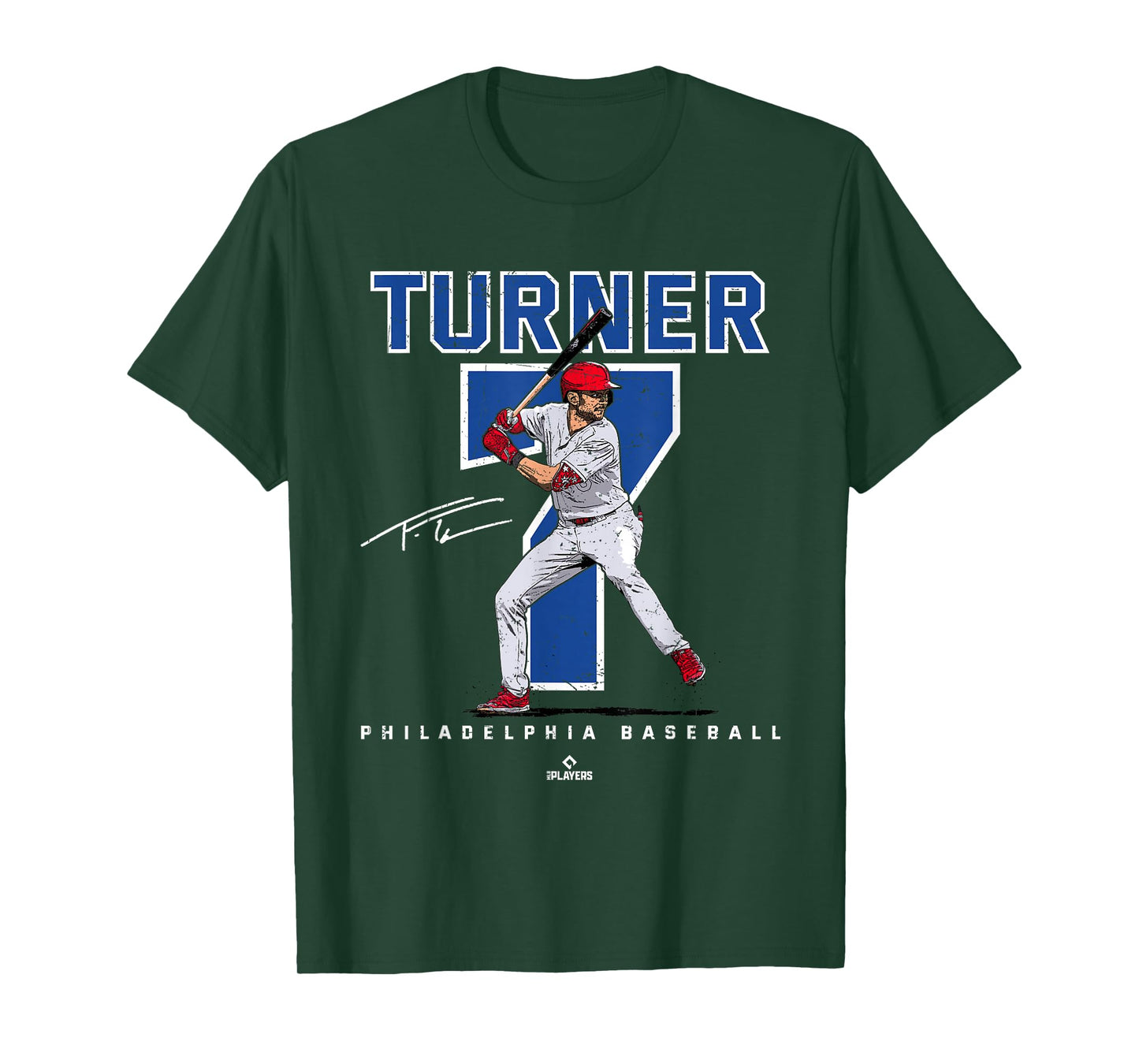 Number and Portrait Trea Turner Philadelphia MLBPA T-Shirt