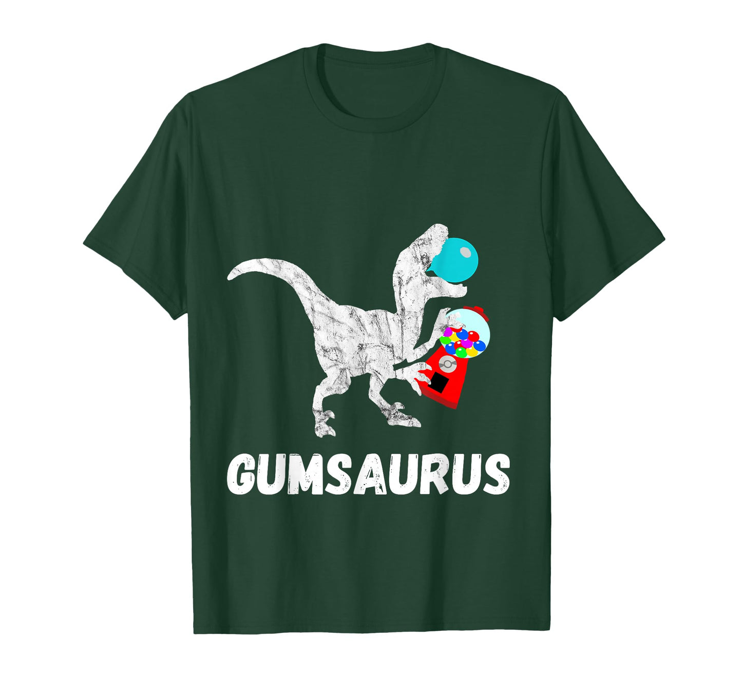Bubble Gum Saurus Gumball Machine Chewing Dinosaurs T-Rex T-Shirt