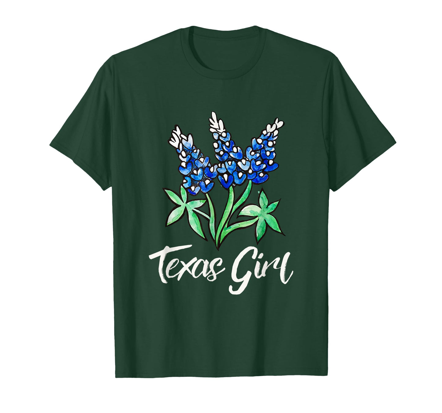 Texas Girl Bluebonnet Shirt Texas Cowgirl Rodeo Pride Womens T-Shirt