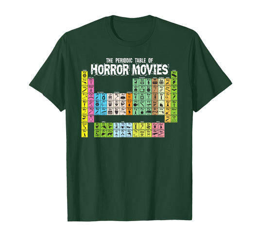 The Periodic Table Of Horror Movies Chemistry Science Lover T-Shirt