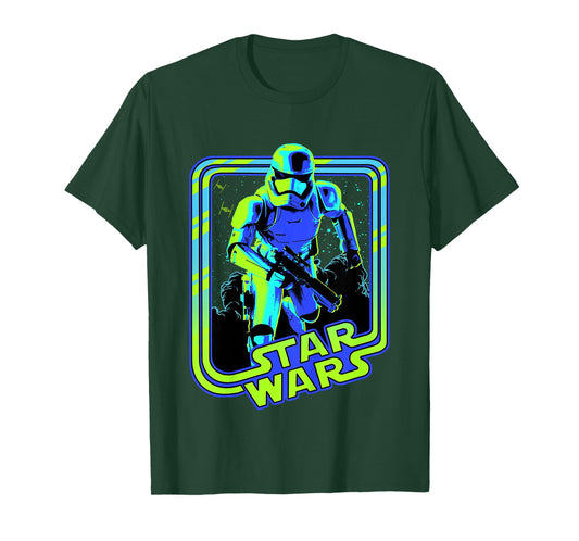 Kids Star Wars Classic Stormtrooper Retro Neon Glow Poster T-Shirt
