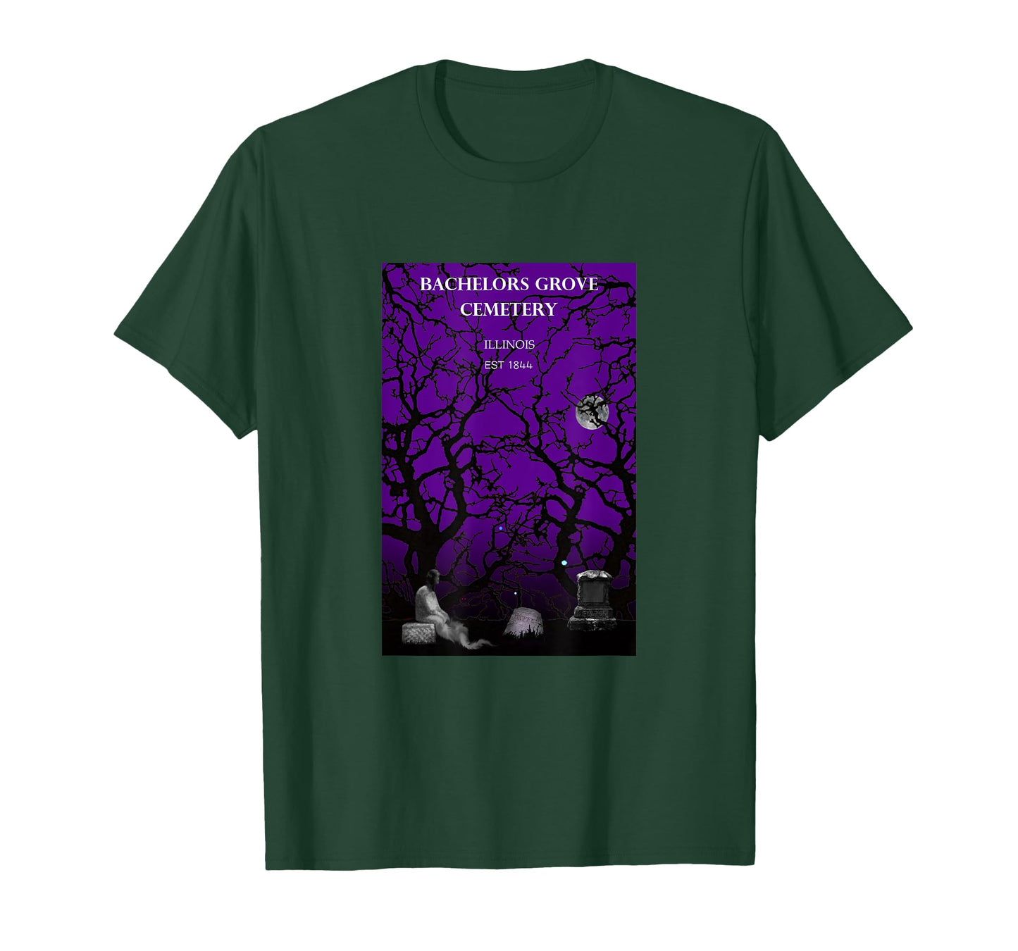 Ghosts of Bachelor's Grove Cemetary: Haunting Halloween T-Shirt