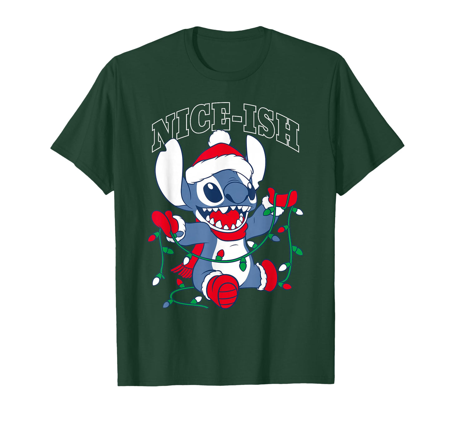 Disney Lilo & Stitch Christmas Season Nice-ish Poster T-Shirt