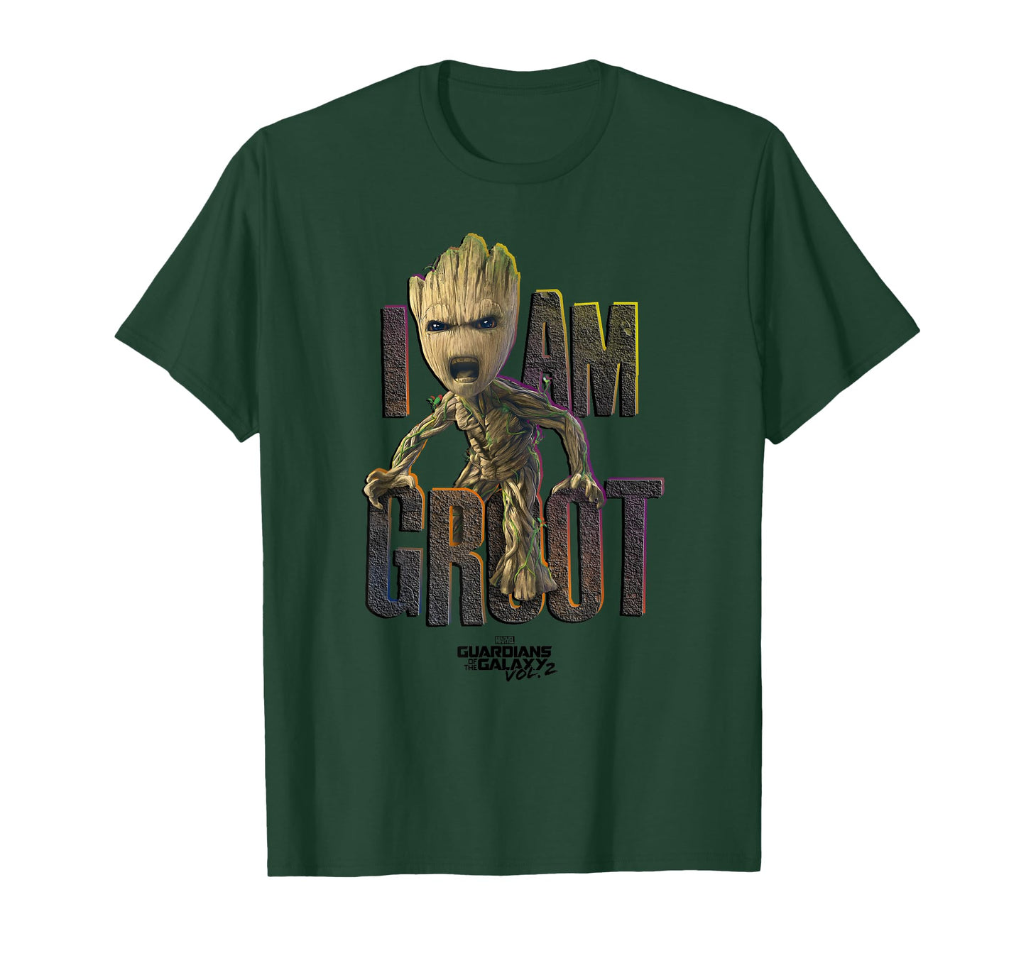 Marvel Guardians Vol.2 I AM Groot Cute Angry T-Shirt Small