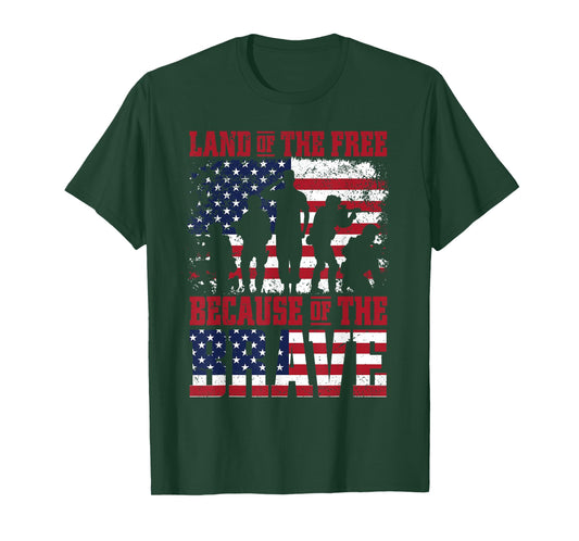 Land Of The Free Because Of The Brave Pride T-Shirt