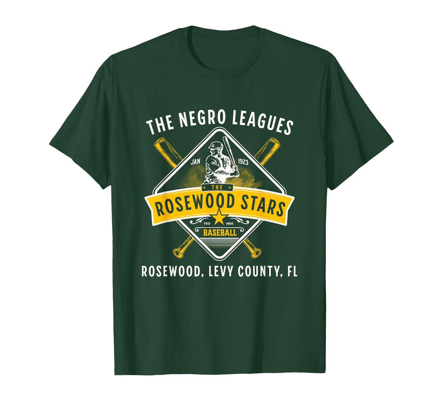 Vintage Rosewood Stars 1923 Baseball Team Negro League FL T-Shirt