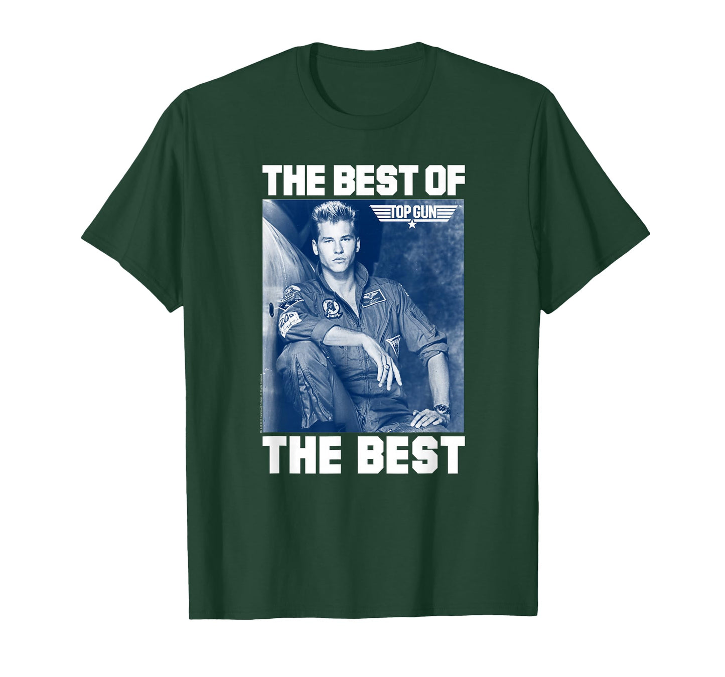 Top Gun The Best of The Best Iceman Blue Photo Action Movie T-Shirt