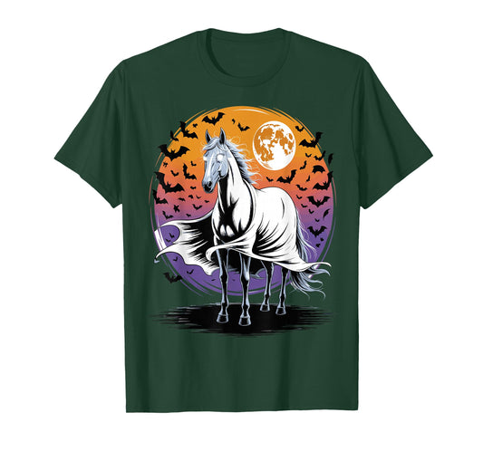 Halloween Horse Ghost Spooky Costume T-Shirt