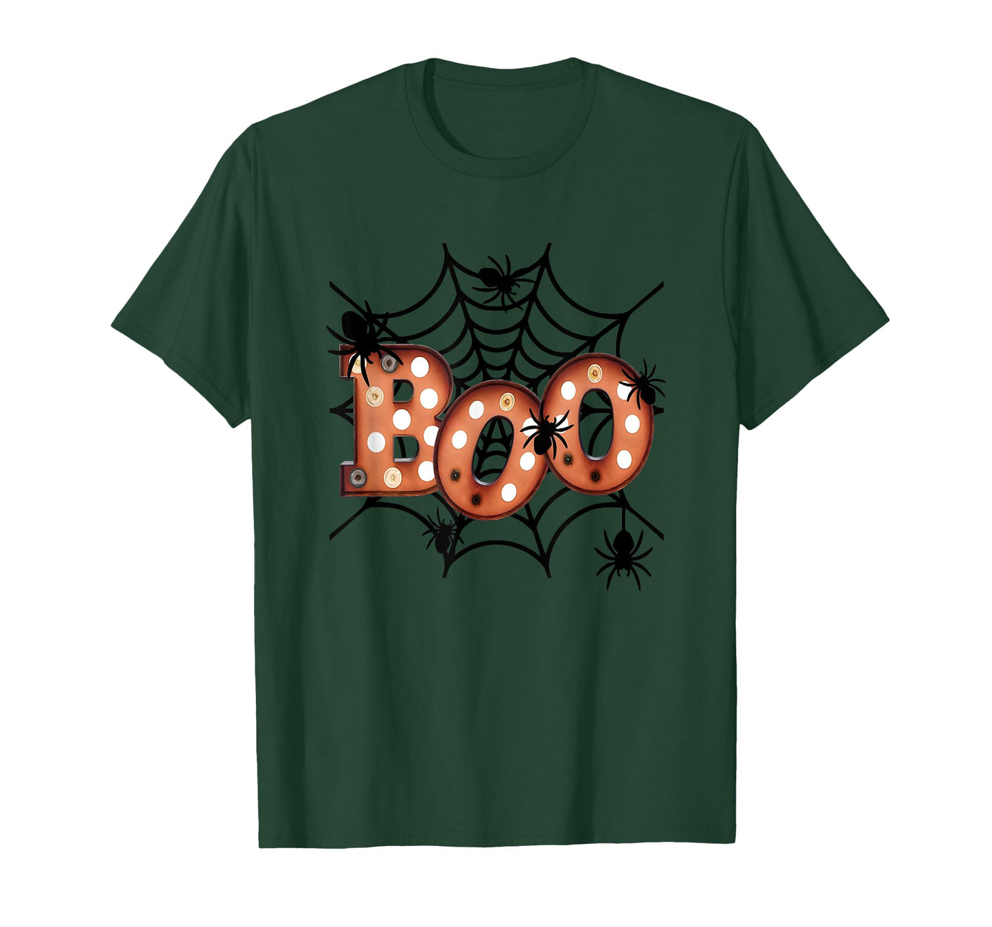 Boo Spider Web Halloween Spooky Spider Design With Gothic T-Shirt
