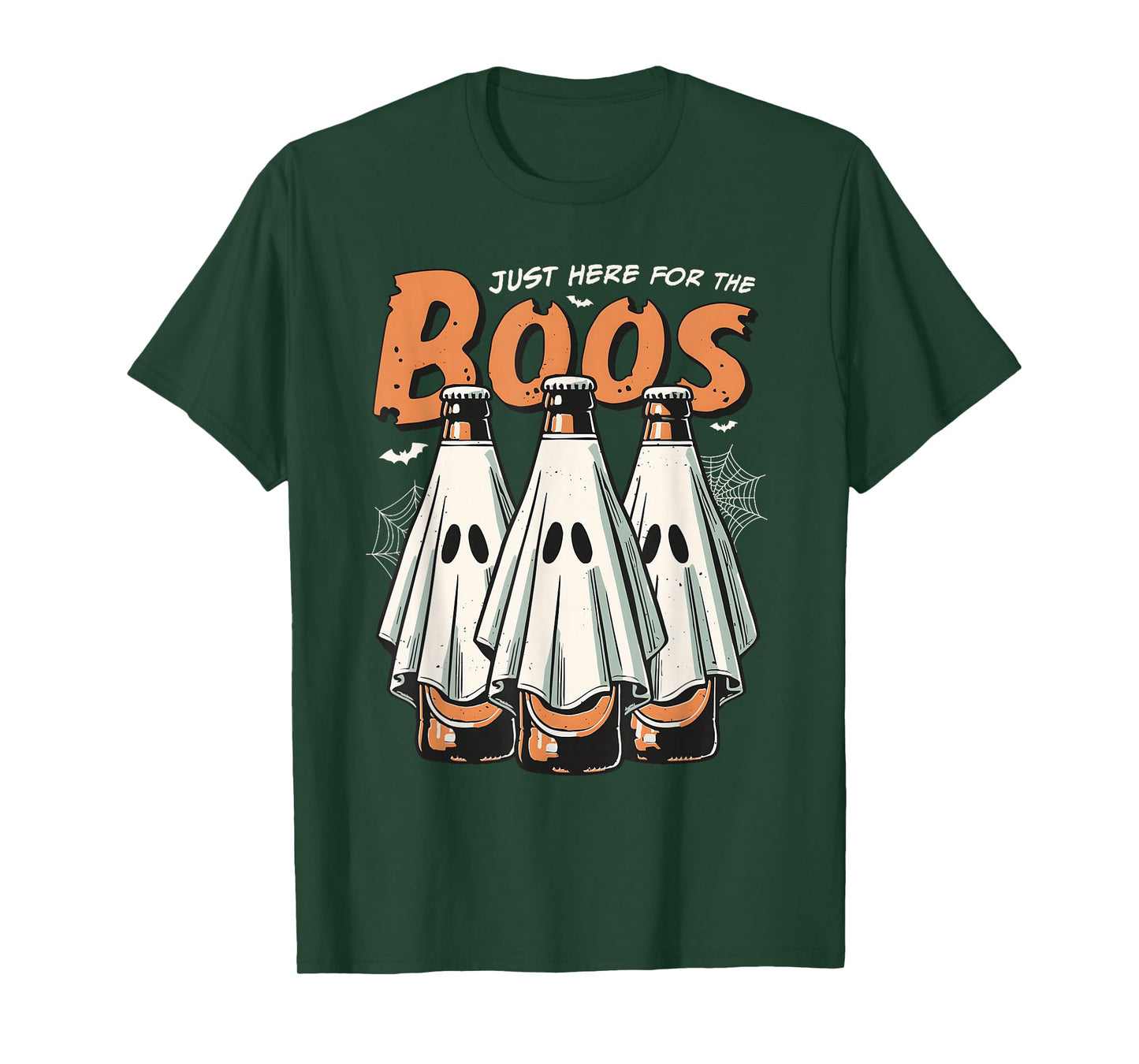 Here for the Boos Halloween Booze Ghost Beer Bottles T-Shirt