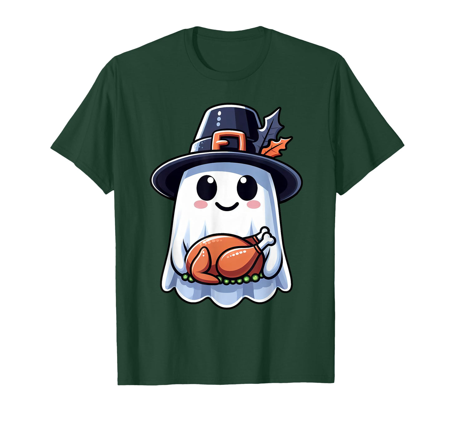 Thanksgiving Ghost Turkey Pocket Cute My Boo Halloween T-Shirt