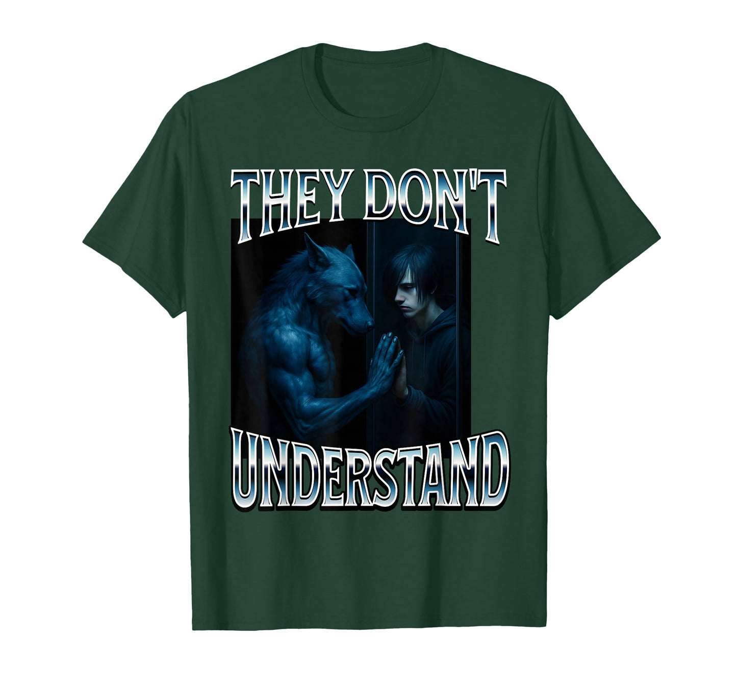 They Don't Understand Alpha Wolf Funny Emo Corny Weird Men T-Shirt