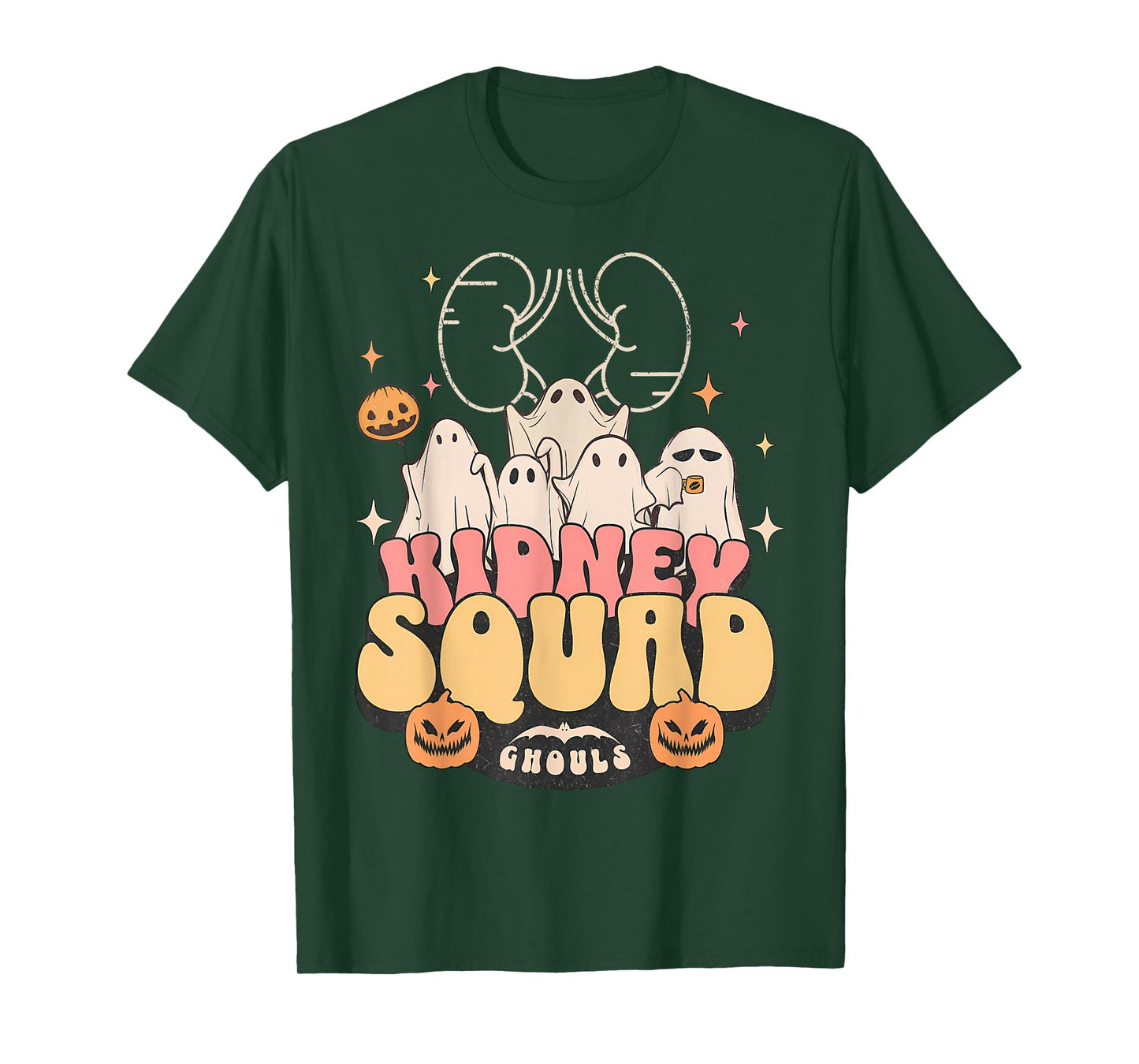 Nurse Kidney Squad Halloween Cute Ghost Nurse Dialysis RN T-Shirt