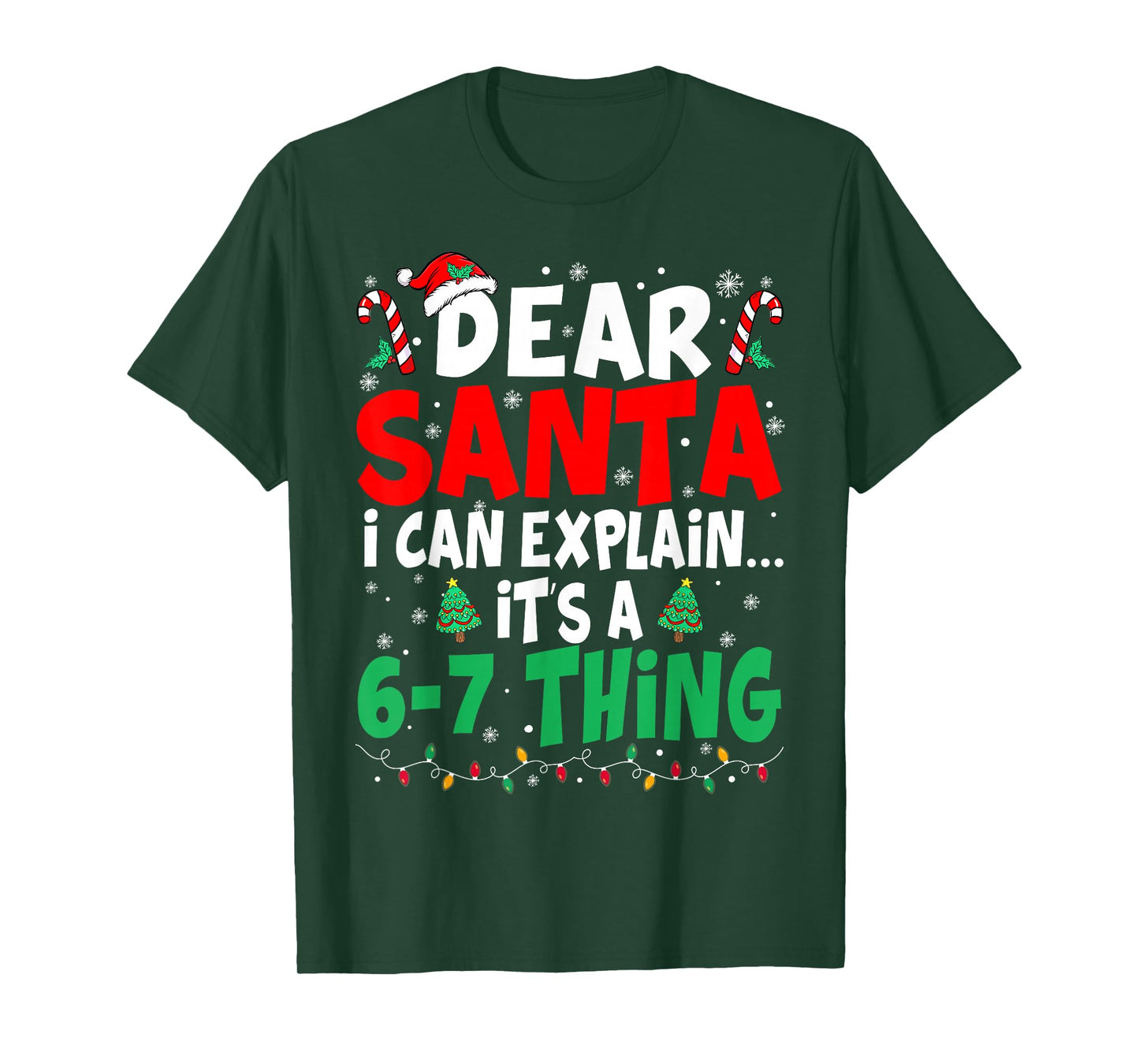 67 Meme Dear Santa 6 7 Funny Christmas Six Seven Kids Boys T-Shirt