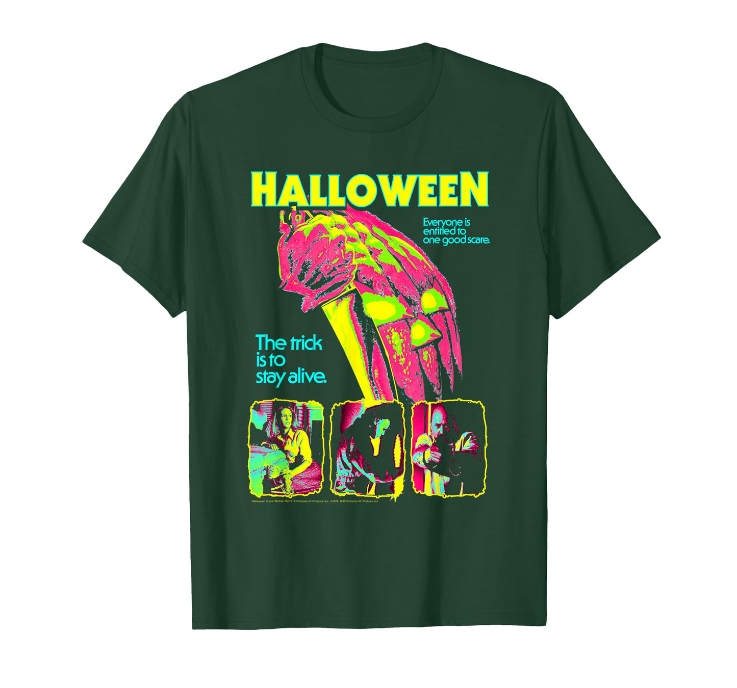 Halloween Neon Colors Reimagined Poster Horror Movie T-Shirt