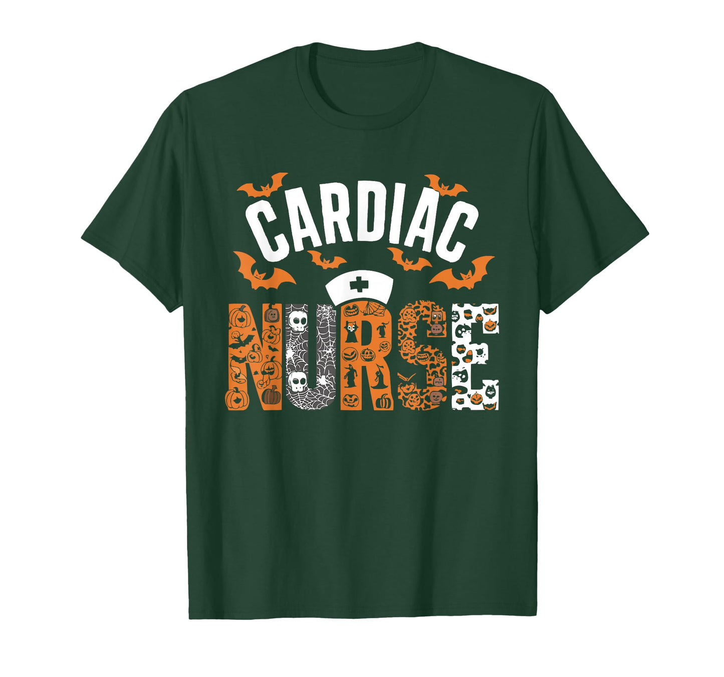 Halloween Cardiac Nurse Spooky Nursing Trick Or Treat T-Shirt