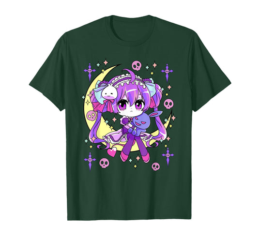 Cute Chibi Kawaii Anime Girls Pastel Goth for Kids T-Shirt