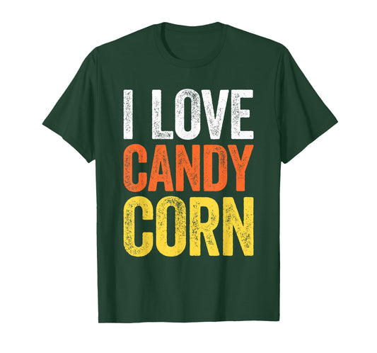 I Love Candy Corn Shirt Men Kids Women Halloween Costume T-Shirt