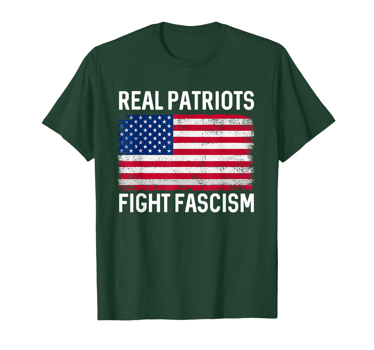 Real Patriots Fight Fascism nti Fascist Political Protest T-Shirt