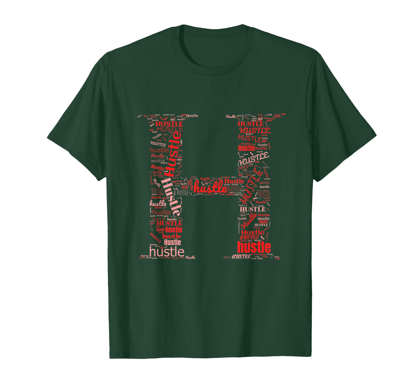 Red H is for Hustle Red Graphic T-Shirt